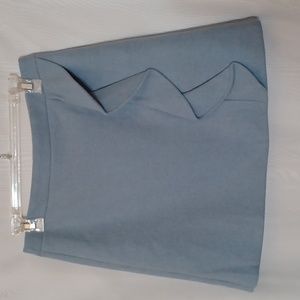 J.CREW MERCANTILE Light Blue Wool Blend Mini Skirt With Ruffle. Size 4.